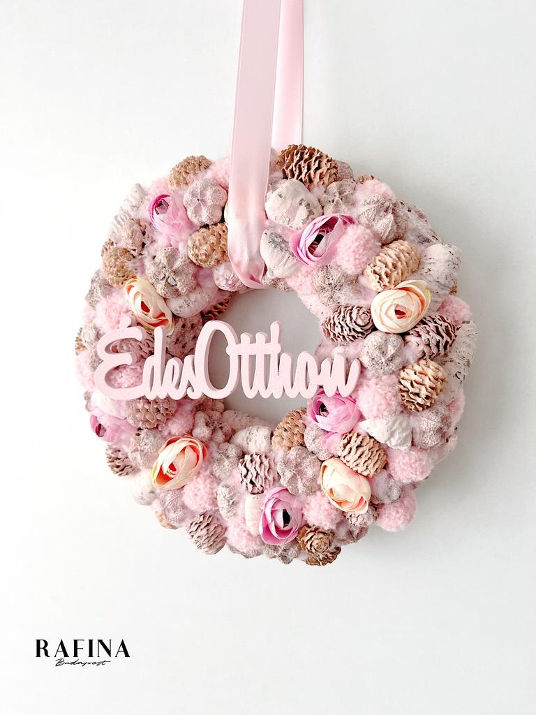 Édes otthon feliratú pasztell kopogtató, 24 cm 1
